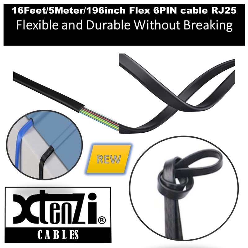 Xtenzi 6Pin Flex Cable XTFC Wire Accessory XT91673 for Amp Remote Bass Knob Compatible with Infinity BassLink Amplifiers - Image 3
